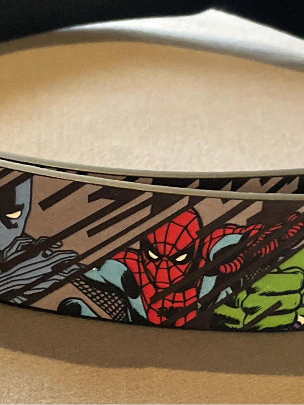 Marvel Spider-Man Comic Strip Belt - Red, Green, Black